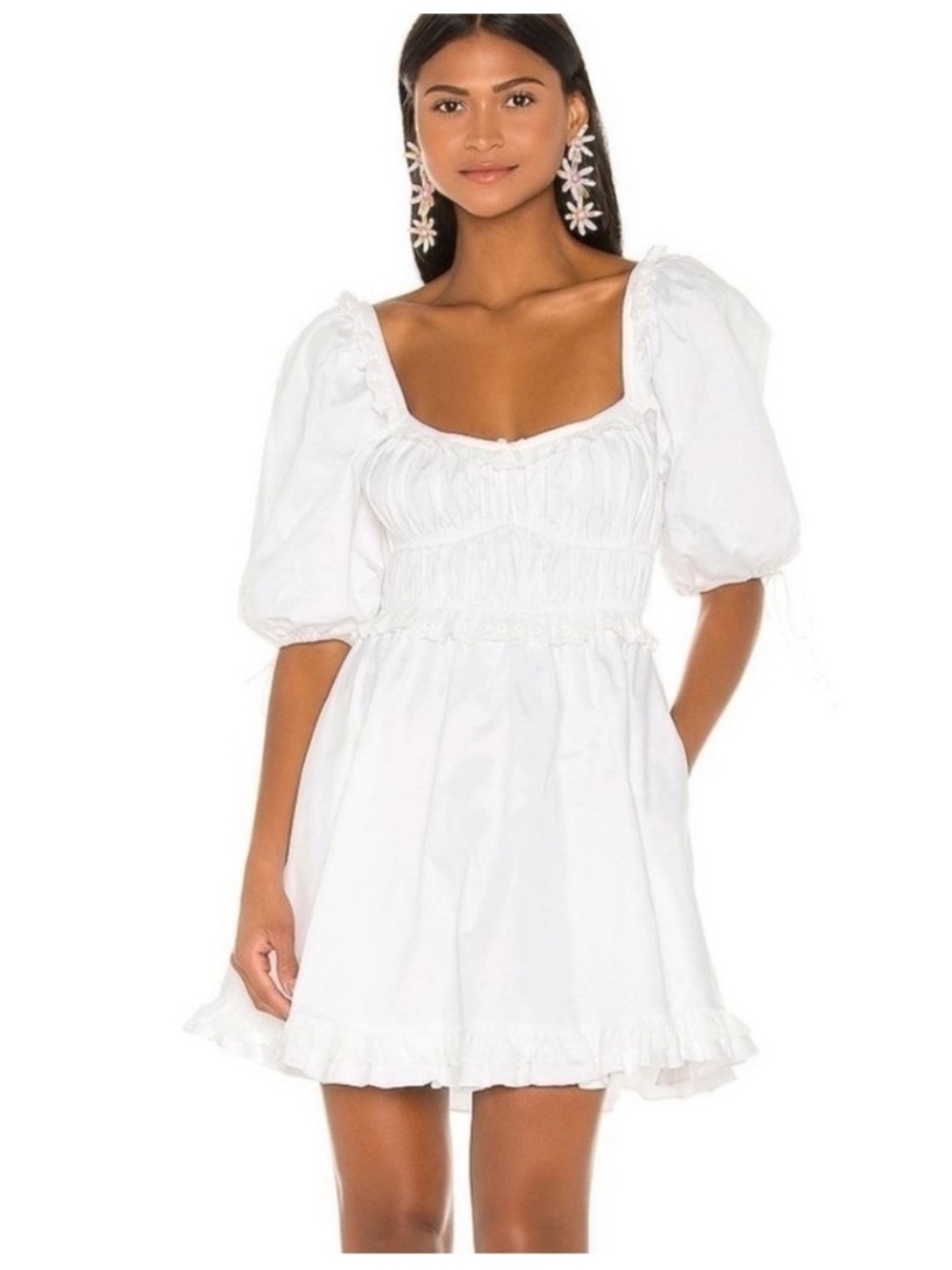 For Love & Lemons white Jackson mini dress